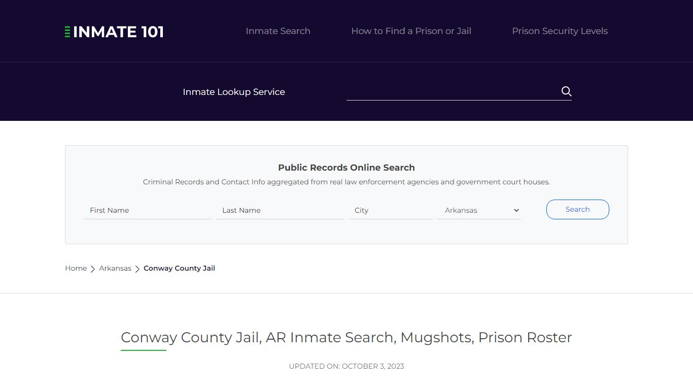Conway County Jail, AR Inmate Search, Mugshots, Prison Roster